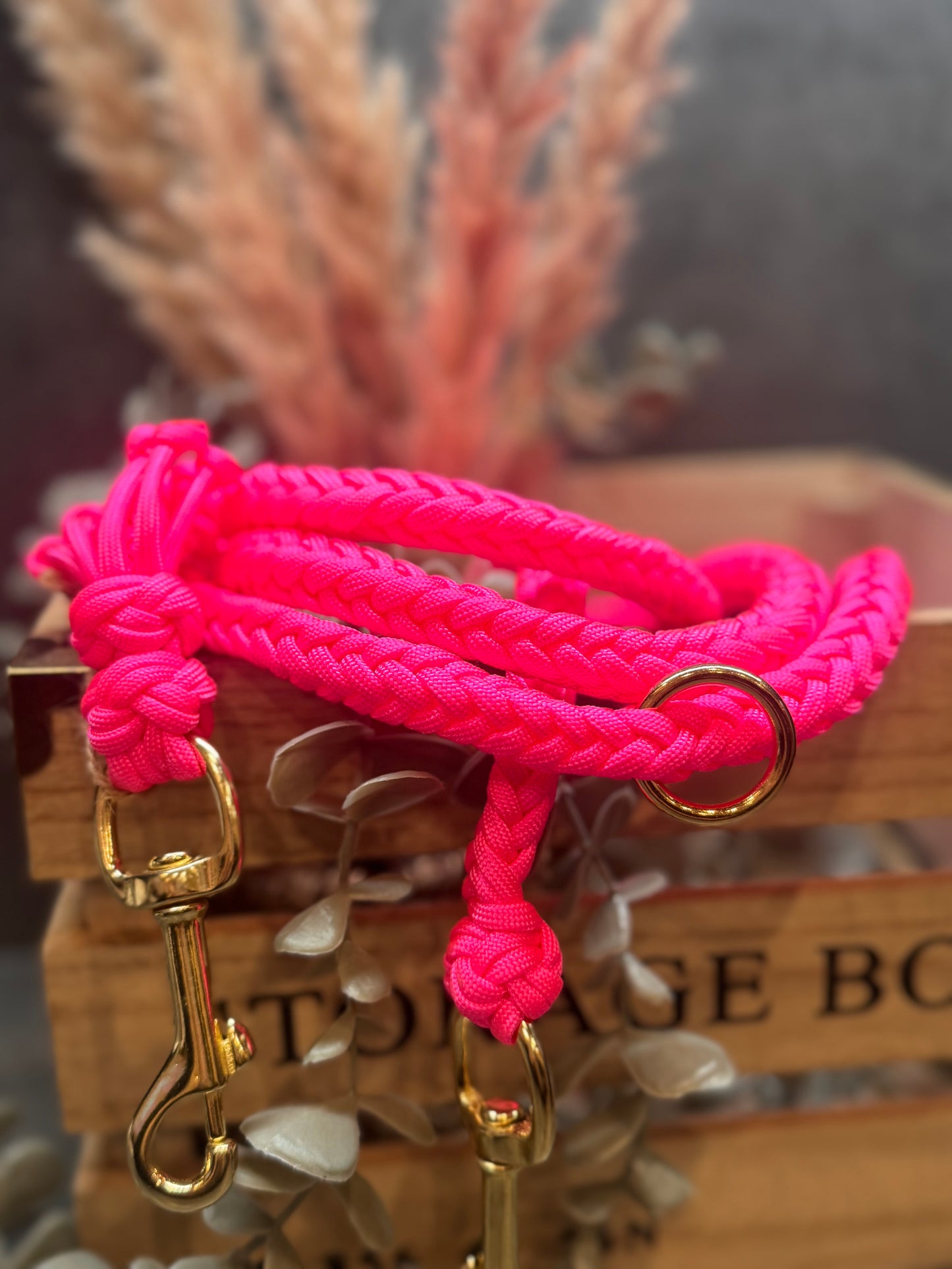 Paracordleine Herringbone Neonpink