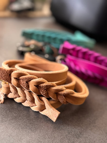 Fettlederleine mit Handschlaufe