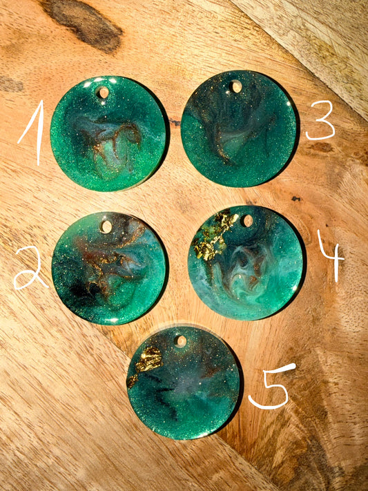 Epoxid- Hundemarke grün personalisierbar