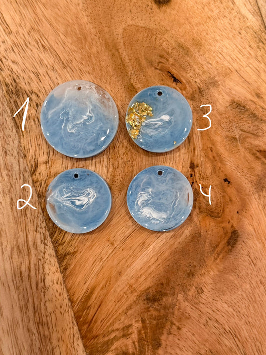 Epoxid- Hundemarke Babyblau (klein) personalisierbar